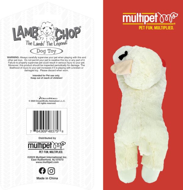 Multipet Officially Licensed Lamb Chop Jumbo White Plush Dog Toy, 24-Inch - Image 6