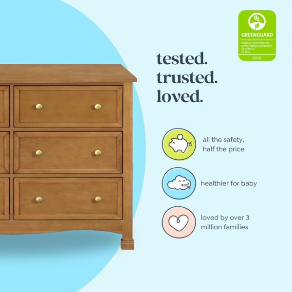 DaVinci Kalani 6-Drawer Double Wide Dresser in Chestnut - Image 4