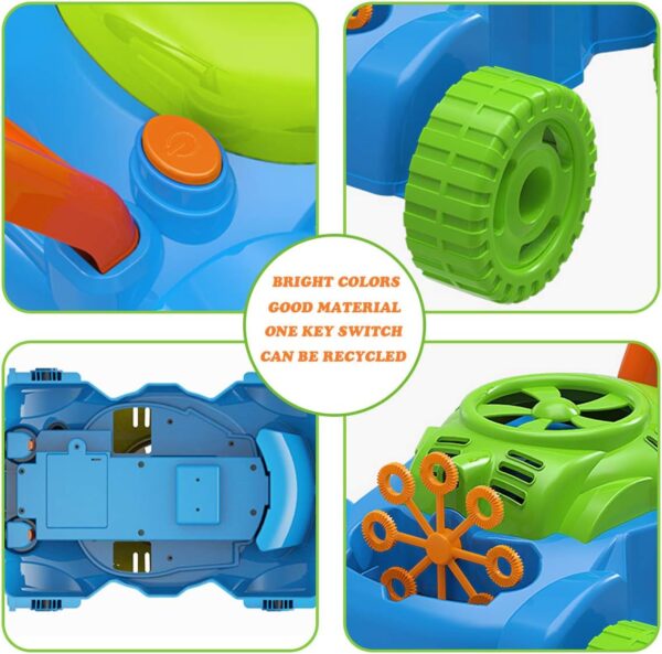 Lydaz Bubble Lawn Mower for Toddlers 1-3, Kids Bubble Blower Maker Machine, Outdoor Summer Push Backyard Gardening Toys, Halloween Birthday Gifts Toys for Preschool Baby Boys Girls Age 1 2 3+ Year Old - Image 4