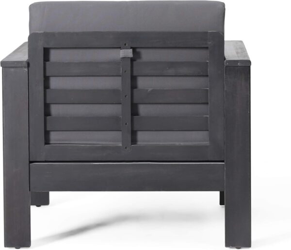 Christopher Knight Home Louver Chat Set, Teak + Cream - Image 4
