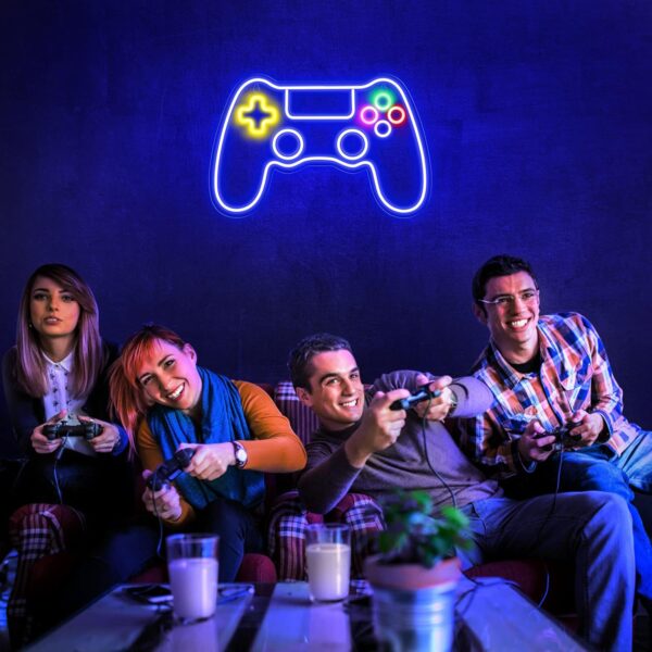 Kavaas Gamer Neon Sign, Game Controller Neon Sign for Gamer Room Decor - Gaming Neon Sign for Teen Boy Room Decor, LED Game Neon Sign Gaming Wall decor - Best Gamer Gifts for Boys, Kids - Image 6