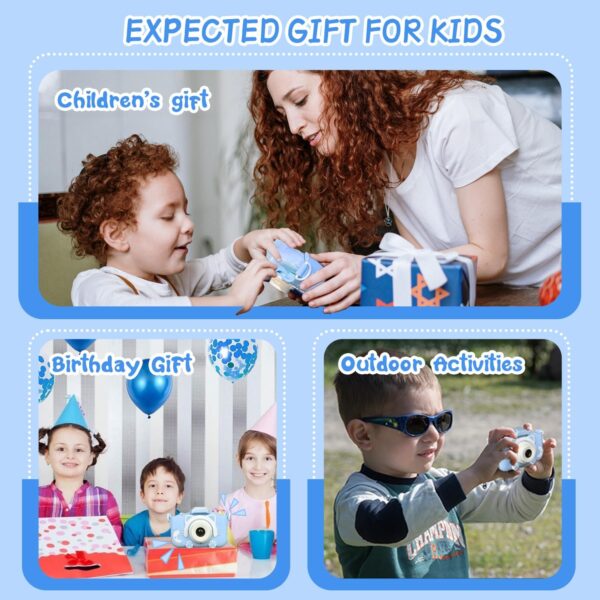 Meydedaa Kids Camera Toy Digital Camera for Kids Birthday Gift for Girls Aged 3-12, Kids Camera for Toddlers with 1080P HD Video Camera, Cat Kids Camera for Girls Aged 3 4 5 6 7 8 9 with 32GB SD Card - Image 7