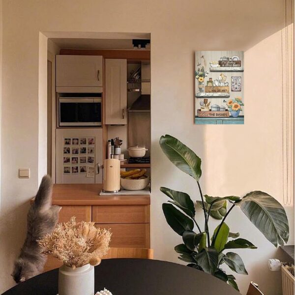 Kitchen Canvas Wall Art Print Kitchen Pictures Wall Decor and Accessories Dining Room Decor With Framed - Image 3