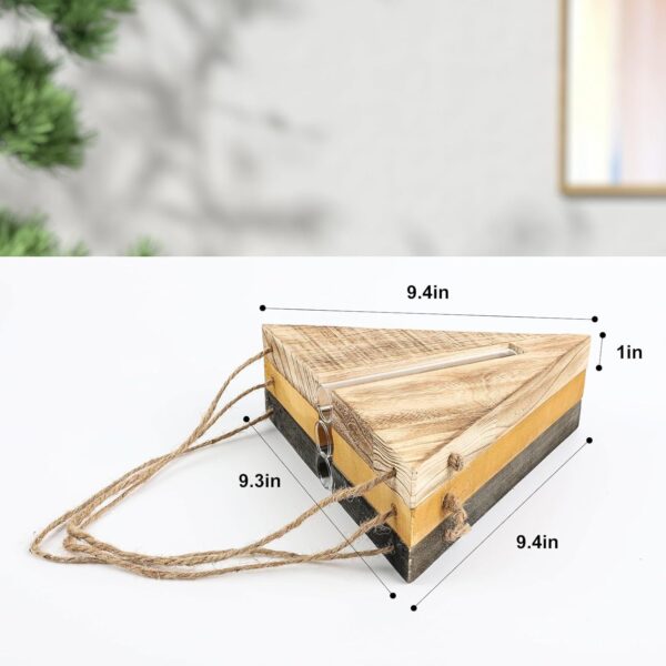 Hanging Planters for Indoor Plants, Propagation Station, Wall Vase, Wooden Hanging Wall Planter, Farmhouse Wall Decor for Kitchen (Triangles/Set of 3) - Image 2