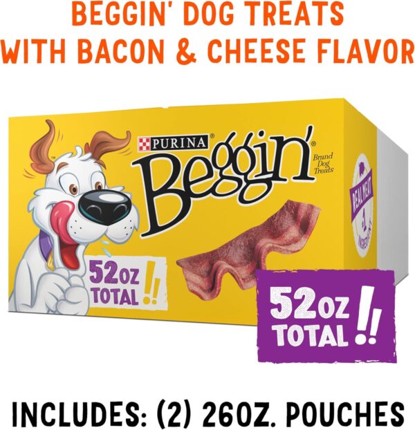 Purina Beggin' Strips With Real Meat Dog Training Treats With Bacon and Cheese Flavors - (Pack of 2) 26 oz. Pouches - Image 6