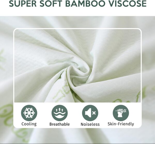 Premium 100% Waterproof Queen Size Mattress Protector, Breathable Mattress Cover Queen Size Bed, Cooling 3D Air Fabric Mattress Pad Cover, Deep Pocket 8"-21" - Image 4
