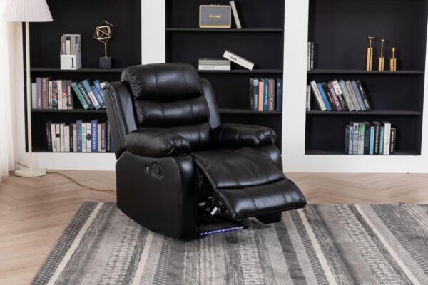 Home Theater Seating Manual Recliner Chair, Faux Leather Home Theater Seating Manual Recliner, Palomino Fabric Single Sofa, Nursery Chair, for Living Room Bedroom Office