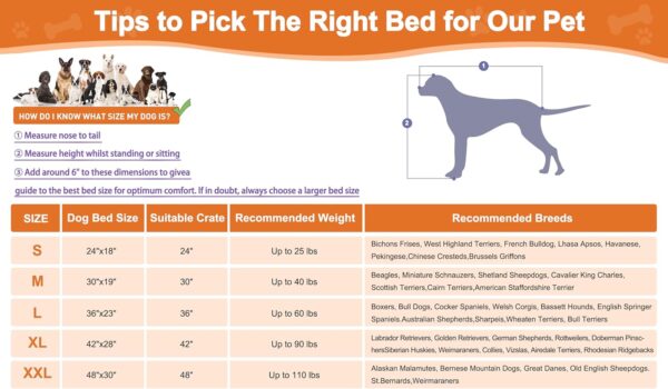 POCBLUE Deluxe Washable Dog Bed for Large Dogs Dog Crate Mat 36 Inch Comfy Fluffy Kennel Pad Anti-Slip for Dogs Up to 70 lbs, 36" x 23", Grey - Image 6