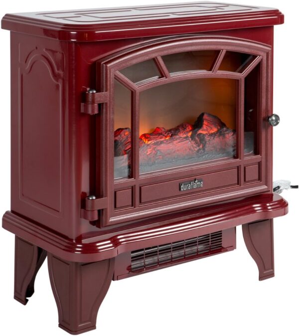 Duraflame Electric Freestanding Infrared Quartz Fireplace Stove, Red - Image 2
