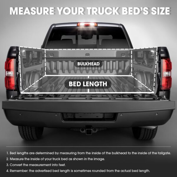 DNA Motoring TTC-RU-005 Soft Vinyl Roll-Up Tonneau Cover Compatible with 99-16 F-250 F-350 F-450 Super Duty 6.5Ft Fleetside Bed - Image 7