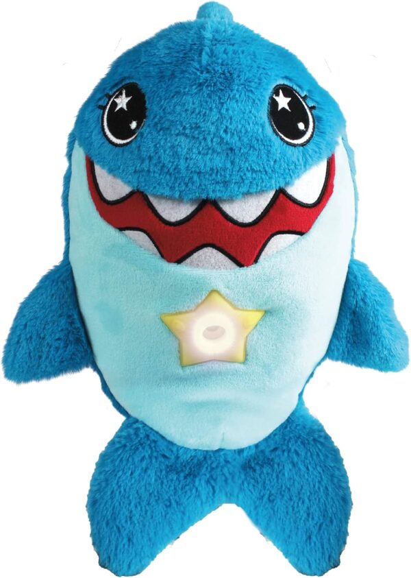 Ontel Star Belly Dream Lites, Stuffed Animal Night Light, Snuggly Blue Shark - Projects Glowing Stars & Shapes in 6 Gentle Colors, As Seen on TV - Image 2