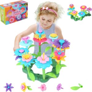 YEVIOR Gifts Toys for Girls Flower Garden Building for Kids Age 3, 4, 5, 6, 7 Year Old,Toys Gifts for Toddlers Play Set Educational STEM Toy for Kids Birthday Gift Ideas, Christmas Toys Gift