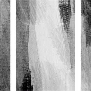 SCOAGE Wall Art Canvas Print Abstract Wall Art Black White Grey Style Modern Artwork Wall Decoration Abstract Canvas Paintings Set for Living Room Bedroom Home Kitchen Decor 12"x 16"x 3 Pieces