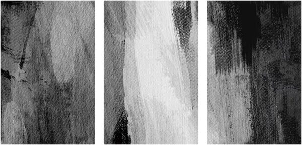 SCOAGE Wall Art Canvas Print Abstract Wall Art Black White Grey Style Modern Artwork Wall Decoration Abstract Canvas Paintings Set for Living Room Bedroom Home Kitchen Decor 12"x 16"x 3 Pieces