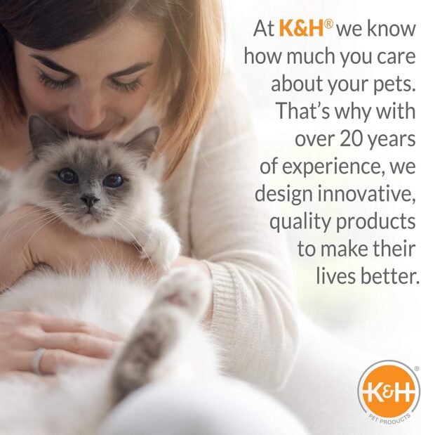 K&H PET PRODUCTS Self-Warming Cat Bed Pad, Self-Heating Thermal Cat and Dog, Cat Warmer Mat for Feral and Indoor Cats, Oatmeal/Chocolate 21 X 17 Inches - Image 6