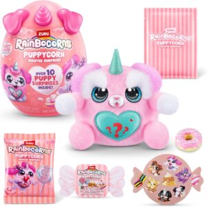 Rainbocorns Puppycorn Schnauzer Scent Surprise - Surprise Unboxing Soft Toy, Scented Puppy Plush for Girls by ZURU