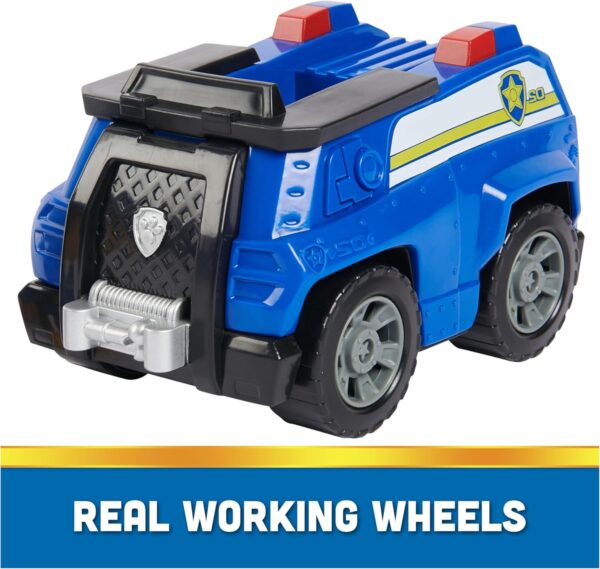 Paw Patrol, Chase’s Patrol Cruiser, Toy Car with Collectible Action Figure, Sustainably Minded Kids Toys for Boys & Girls Ages 3 and Up - Image 7