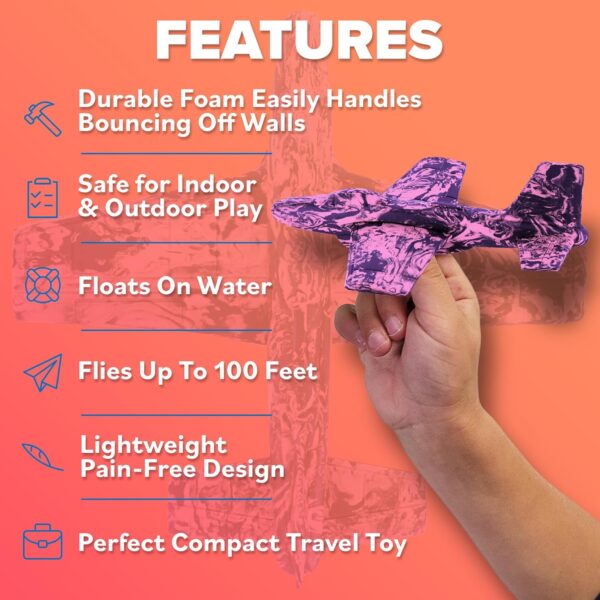 Foam Glider Girl Toys Age 4 & Up - Engaging Toy for 7 Year Old Girl Birthday Gifts - Fun Girl Sports Throwing Toys Outdoor Girls Toys Age 6-8 - Girls Toys 7-8 Years Old and Girl Toys for 4 Year Old - Image 4