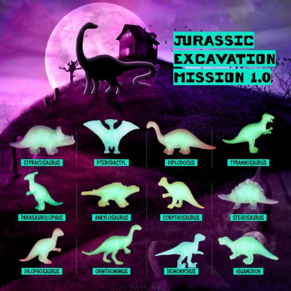 Glow in The Dark Dino Eggs Dig Kit for Kids - Dinosaur Egg Digging Toys for Boys & Girls Ages 8 Year Old Boy Toddler Gifts - Birthday Party Gift Ideas - Excavation Science Activities - Image 3