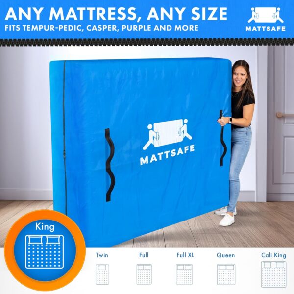 Nordic Elk Mattress Bags for Moving & Storage (King Size) - Mattress Cover for Moving - Heavy Duty, 8 Handles and Strong Zipper Closure - Mattress Storage Bag - Moving Supplies & Moving Bags - Image 6