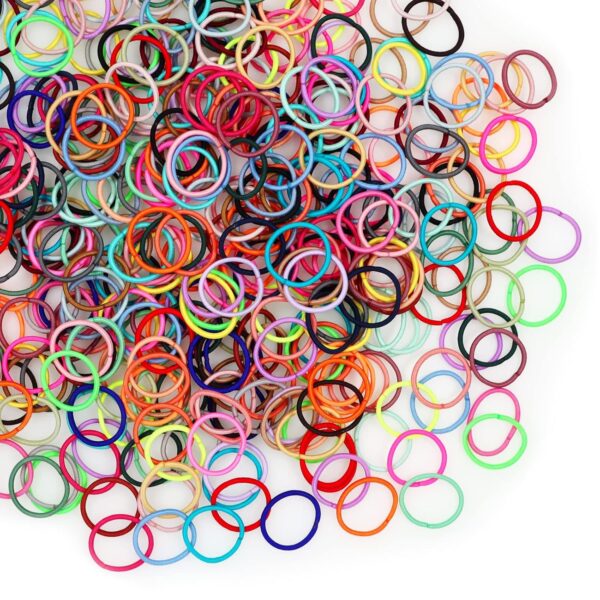 200PCS Small Hair Ties,No Crease Baby Hair Ties,Elastic Hair Ponytail Holder Hair Accessories for Baby Girls Infants Toddlers Kids - Image 6