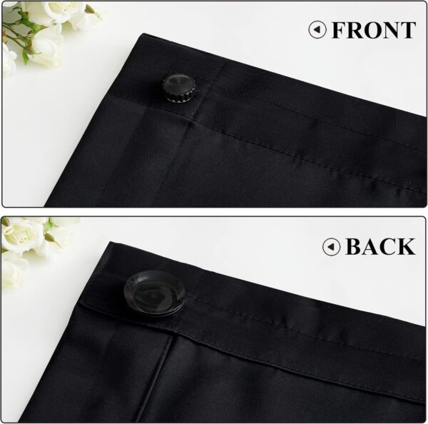 StangH Portable Blackout Blind Curtains for Kitchen/Car Curtains, Temporary Suckers Thermal Insulated Privacy Protect Window Shades Liners for Living Room, Solid Black, W35 x L64, 1 Panel - Image 4
