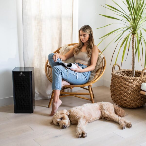 Medify MA-40 Air Purifier with True HEPA H13 Filter | 1,793 ft² Coverage in 1hr for Smoke, Wildfires, Odors, Pollen, Pets | Quiet 99.9% Removal to 0.1 Microns | Black, 1-Pack - Image 6