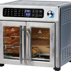 Emeril Lagasse 26 QT Extra Large Air Fryer, Convection Toaster Oven with French Doors, Stainless Steel