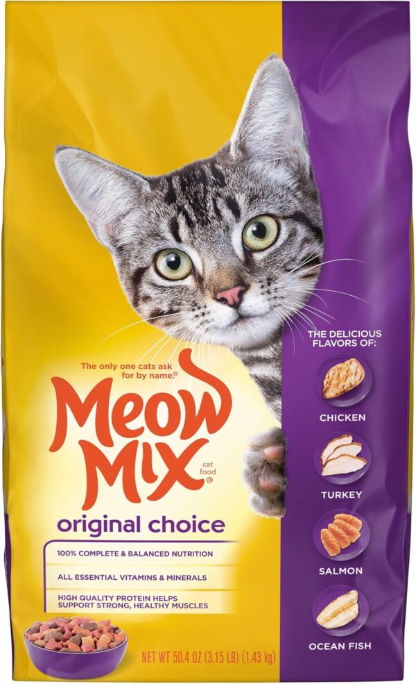 Meow Mix Original Choice Dry Cat Food, 3.15 Pound (Pack of 4), Complete & Balanced Nutrition - Image 3