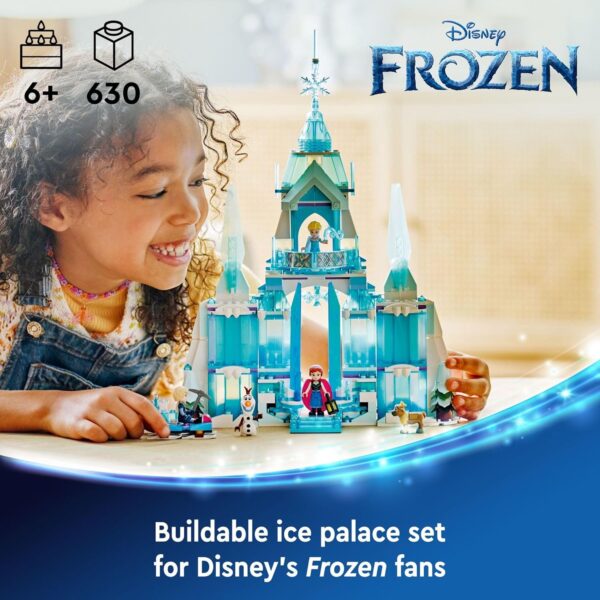 LEGO Disney Frozen Elsa’s Ice Palace Building Set for Kids, Princess Castle with Anna and Elsa Mini-Doll Figures, Disney Princess Toy Gift Idea for Girls, Boys and Movie Fans Ages 6 and Up, 43244 - Image 2