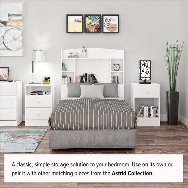 Prepac Astrid Simplistic 4-Drawer Dresser for Bedroom, Functional Bedroom Dresser Chest of Drawers 16" D x 30" W x 36.25" H, White, WDBR-0401-1 - Image 7