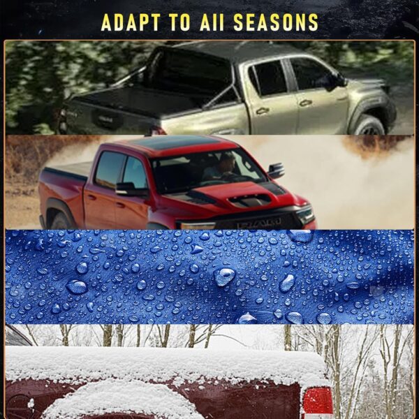 5FT Soft Tri-Fold Tonneau Cover Compatible with for Nissan Frontier 2005-2019 Suitable for Truck Bed Tonneau Cover by vinyl - Image 5