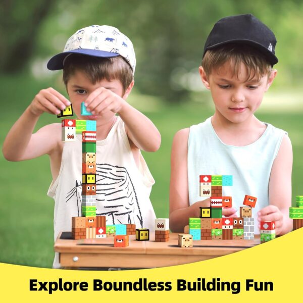 GobiDex Magnetic Blocks Toddler Toys for Boys Girls 3+, Game-Based Build Mine World with Magnets Cubes, 2024 Upgraded STEM Building Game Sensory Gift for Kids Starter Set - Image 5