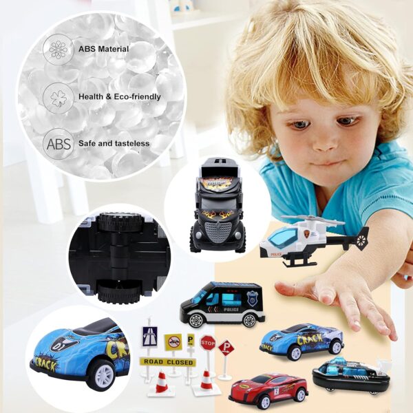 Toddler Toys for 3-4 Year Old Boys,Large Transport Cars Carrier Set Truck Toys with 12 Die cast Vehicles Truck Toys Cars,Ideal Christmas Easter Gifts Toys for Kids Age 3-7 - Image 4