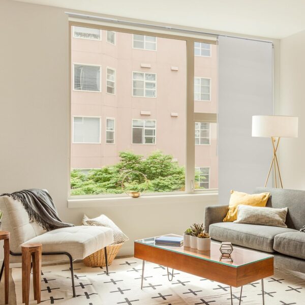 CHICOLOGY Blinds for Sliding Glass Doors , Vertical Blinds for Patio Doors , Room Divider ,Skyrise White (Light Filtering) W:46-86 x H: 0-96 inch - Image 7