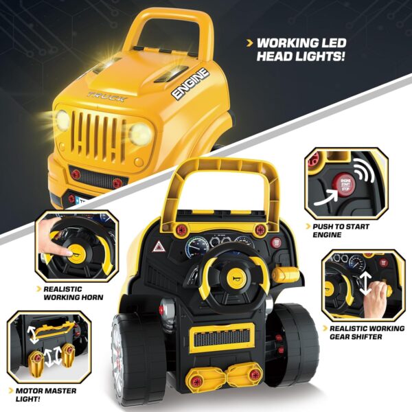 Toys for 3 4 5 6 7 8 years Old Boys, Large Truck Engine , Mechanic Repair Set for Kids, Big Truck Builder Kit, Take Apart Motor Vehicle Pretent Play Car Service Station Gifts - Image 7