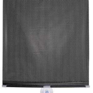 No Drilling Retractable Roller Window Shades W/5 Suction Cups, Temporary Blackout Roller Blinds with Suction Cups Curtain for Home Bedroom (15.7" L X 23.6" W, Black)