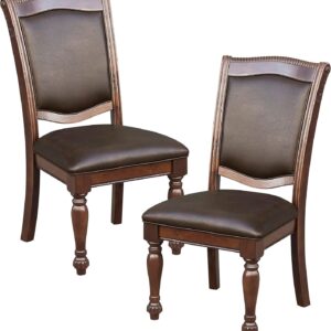 Homelegance Lordsburg 2-Piece Pack Dining Side Chairs, Cherry
