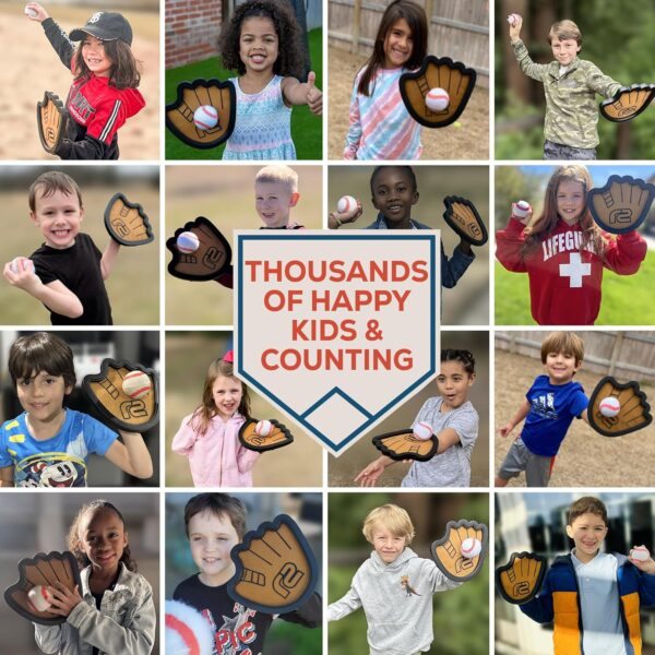 Toss and Catch Ball Set: Beginner Sticky Balls & Kids Baseball Training Glove Toy Paddle - Fun Baseball Games for Kids - Gifts for Boys & Girls - Velkro Ball and Catch Game - Outdoor Toy for Kids - Image 4