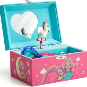 Pretty Me Unicorn Musical Jewelry Box for Kids - Unicorn Gifts for Little Girls, Toddlers, Ages 3-8, Best Young Princess Unicorn Toys Gift for 3, 4, 5, 6, 7, 8 Year Old Girl - Christmas Ideas - Music