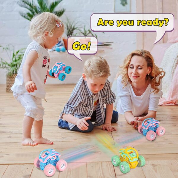 LODBY Car Toys for 2 3 4 Year Old Girls Gifts, Pull Back Cars Toys for Toddler Age 2-6, Monster Trucks for Kids Boys Toys Age 2-6 Year Old Girl Birthday Gifts - Image 2