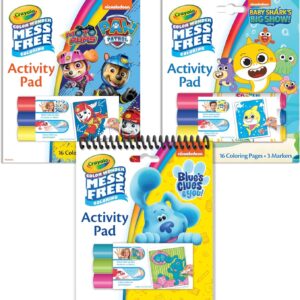 Crayola Nickelodeon Color Wonder Bundle (3 Pack), Mess Free Activity Pads & Markers, Gift for Toddlers, Coloring Set for Kids, 3+