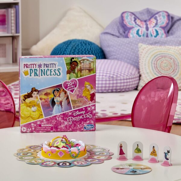 Hasbro Gaming Pretty Pretty Princess: Edition Board Game Featuring Disney Princesses, Jewelry Dress-Up Game for Kids Ages 5 and Up, for 2-4 Players - Image 4