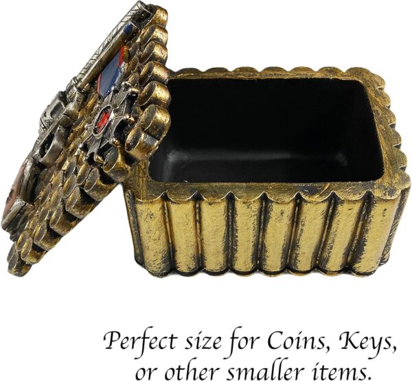 Urbalabs Small Bullet Shell Casing Stash Box Change Dish Jewelry Box Ammo Design Living Room Home Coffee Table Accessories House Warming Presents and Hunting Country Decor Bullet Art - Image 3