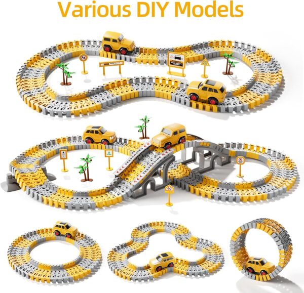 iHaHa Toddler Boy Toys 236 PCS Race Tracks Toys Gifts for 3 4 5 Year Old Boys Kids, 6 PCS Construction Car Toys Gifts for 2 3 4 5 Year Old Boys, Christmas Birthday Gifts Toys for 3 4 5 Year Old Boys - Image 4