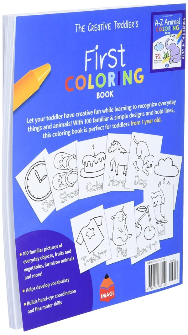 The Creative Toddler’s First Coloring Book Ages 1-3: 100 Everyday Things and Animals to Color and Learn | For Toddlers and Kids ages 1, 2 & 3 (US Edition) - Image 4