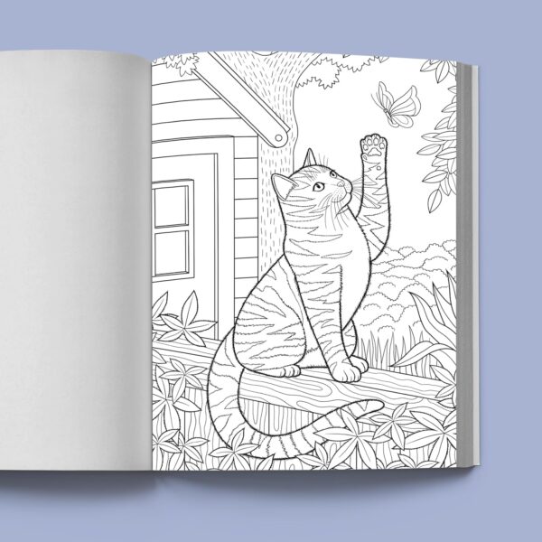 Stress Relief Cat Coloring Book: Calming and Adorable Designs for Adults - Image 6