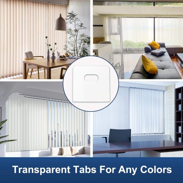 (16 Set/32 Pieces) Clear Vertical Blind Repair Tabs, Vertical Blinds tabs/Blind Fixers for Vertical Blinds Replacement Slats & Parts - Image 4
