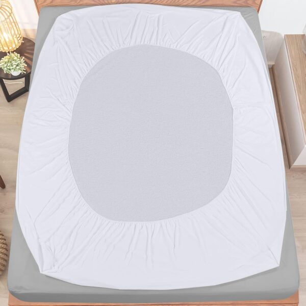 Utopia Bedding Waterproof Mattress Protector Twin Size, Premium Terry Mattress Cover 200 GSM, Breathable, Fitted Style with Stretchable Pockets (White) - Image 3