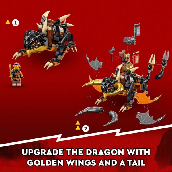 LEGO NINJAGO Cole’s Earth Dragon EVO 71782, Upgradable Action Toy Figure for Boys and Girls with Battle Scorpion Creature and 2 Minifigures, 2023 Playset - Image 4